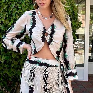 Stylish Women's Tie-Dye Blouse